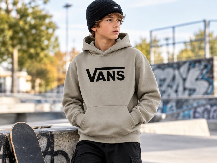 Mikina dětská VANS CLASSIC II PO WARM TAUPE