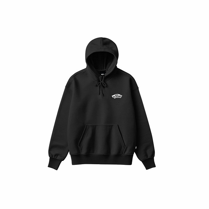 Mikina VANS DOUBLE STANDARD PULLOVER HOODY BLACK WHITE