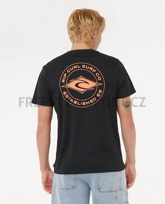 Triko RIP CURL STAPLE TEE BLACK