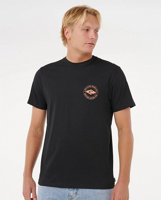 Triko RIP CURL STAPLE TEE BLACK