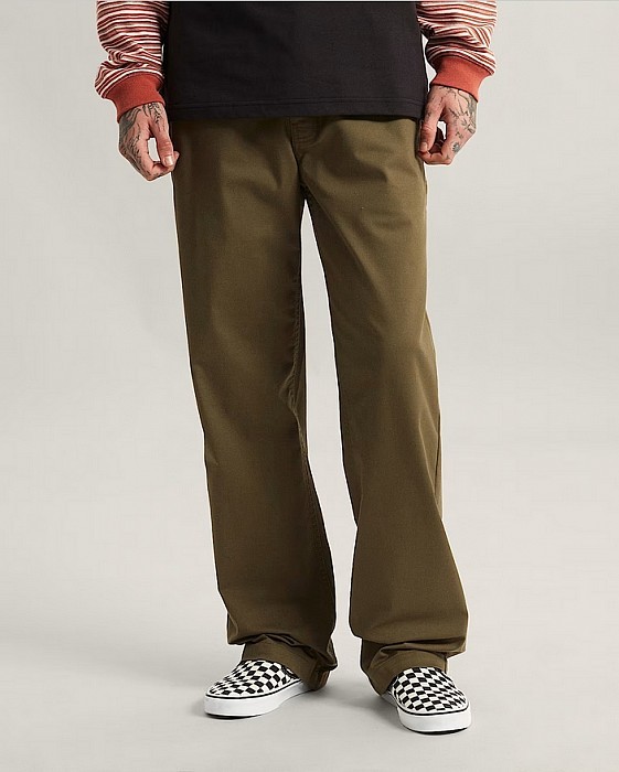 Kalhoty VANS AUTHENTIC CHINO STRAIGHT PANT MOSSY OLIVE