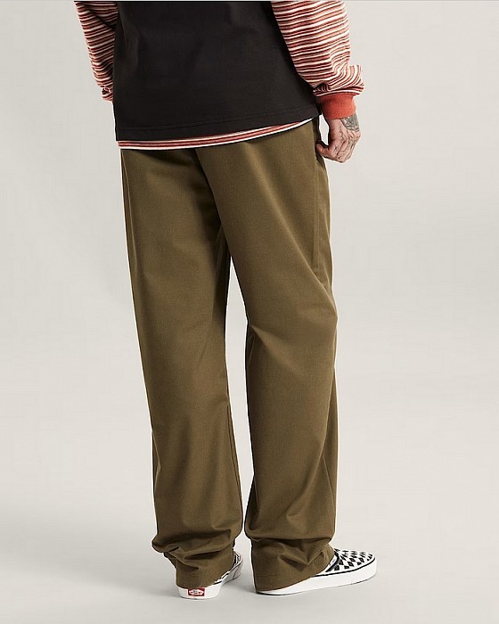 Kalhoty VANS AUTHENTIC CHINO STRAIGHT PANT MOSSY OLIVE