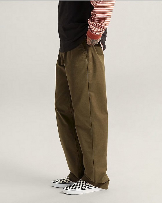 Kalhoty VANS AUTHENTIC CHINO STRAIGHT PANT MOSSY OLIVE
