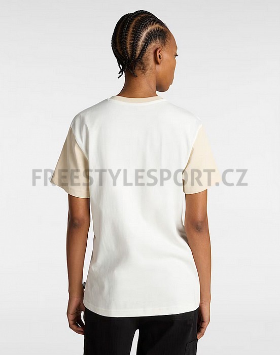 Triko VANS COLORBLOCK BFF TEE MARSHMALLOW/OATHMETAL