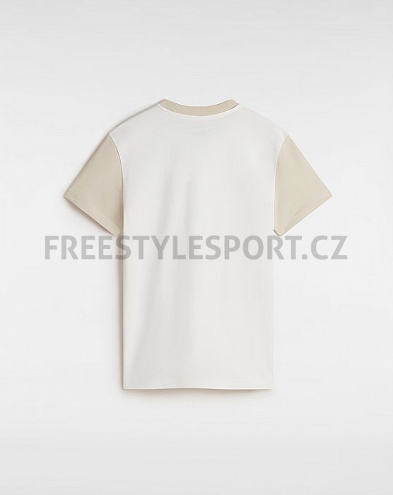 Triko VANS COLORBLOCK BFF TEE MARSHMALLOW/OATHMETAL