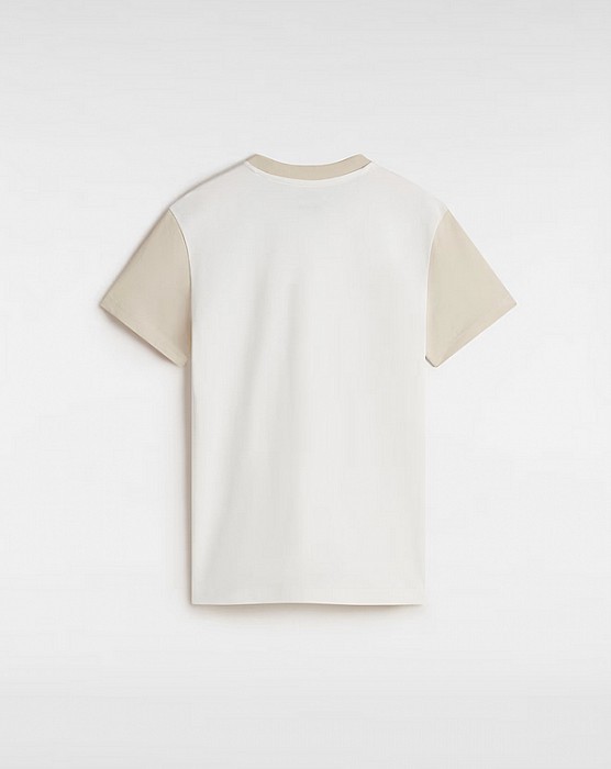 Triko VANS COLORBLOCK BFF TEE MARSHMALLOW/OATHMETAL