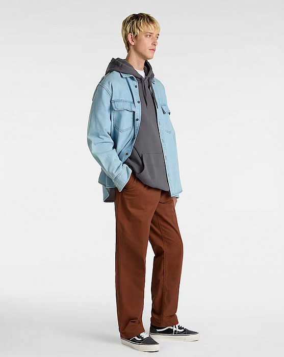 Kalhoty VANS RANGE RELAXED ELASTIC PANT TORTOISE SHELL