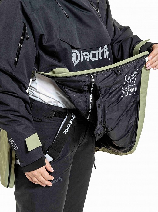 Unisex SNOWBOARD & SKI BUNDA MEATFLY MADDIE 2025/26 BLACK/OLIVE LIGHT