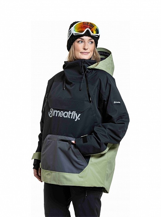 Unisex SNOWBOARD & SKI BUNDA MEATFLY MADDIE 2025/26 BLACK/OLIVE LIGHT