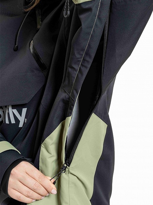 Unisex SNOWBOARD & SKI BUNDA MEATFLY MADDIE 2025/26 BLACK/OLIVE LIGHT