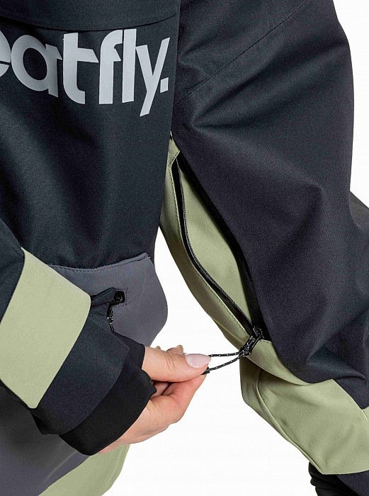 Unisex SNOWBOARD & SKI BUNDA MEATFLY MADDIE 2025/26 BLACK/OLIVE LIGHT