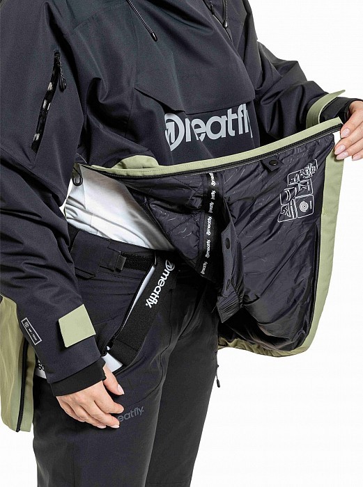 Unisex SNOWBOARD & SKI BUNDA MEATFLY MADDIE 2025/26 BLACK/OLIVE LIGHT