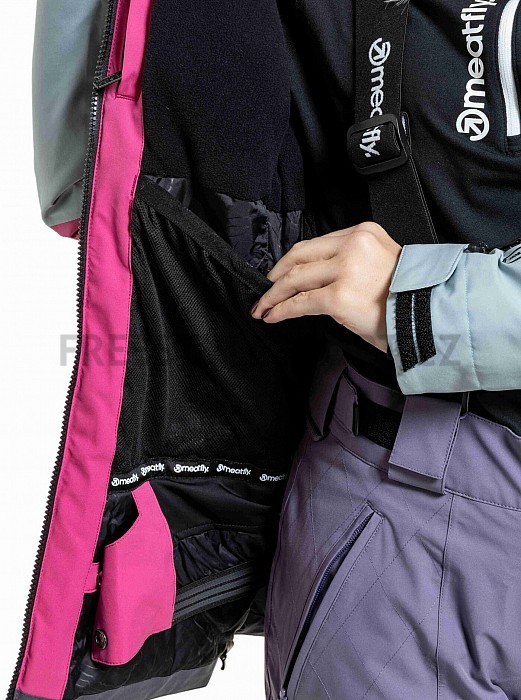 Dámská bunda MEATFLY KIRSTEN GRAY DARK/PINK
