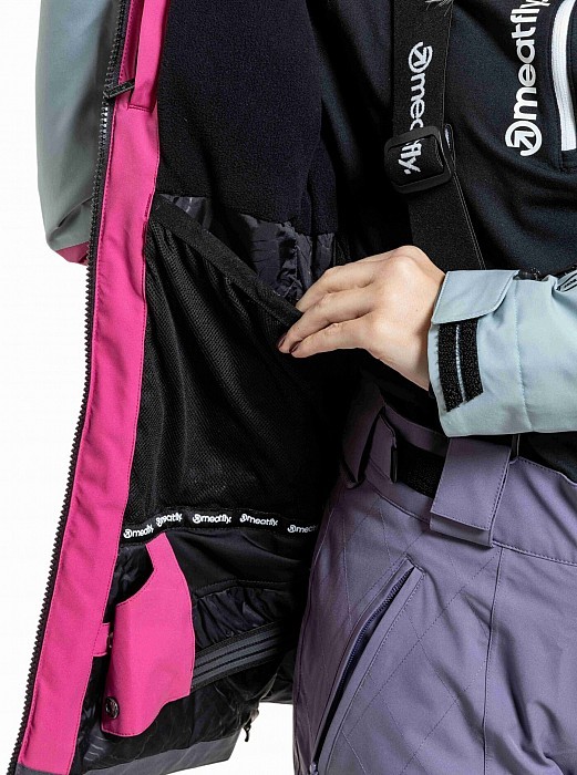 Dámská bunda MEATFLY KIRSTEN GRAY DARK/PINK