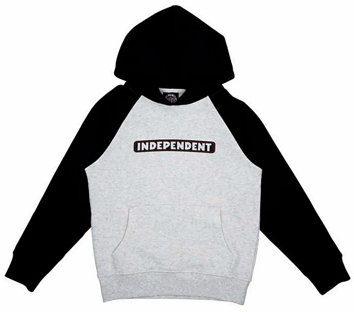Mikina dětská INDEPENDENT YOUTH BAR HOOD BLACK/HEATHER GRAY