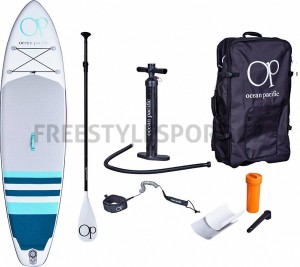 Ocean Pacific Malibu All Round 10'6 Nafukovací paddleboard BÍLÁ/ŠEDÁ/TYRKYSOVÁ 2022