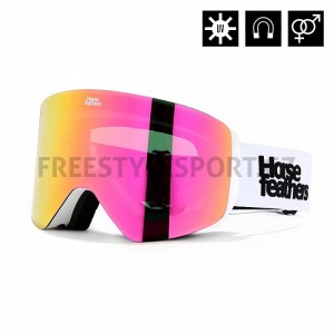 Brýle HORSEFEATHERS COLT WHITE/MIRROR PINK