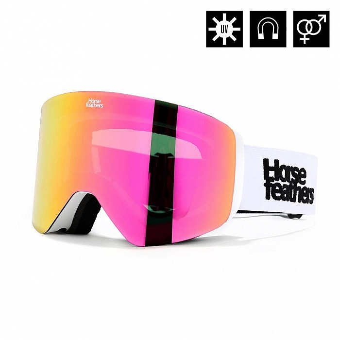 Brýle HORSEFEATHERS COLT WHITE/MIRROR PINK