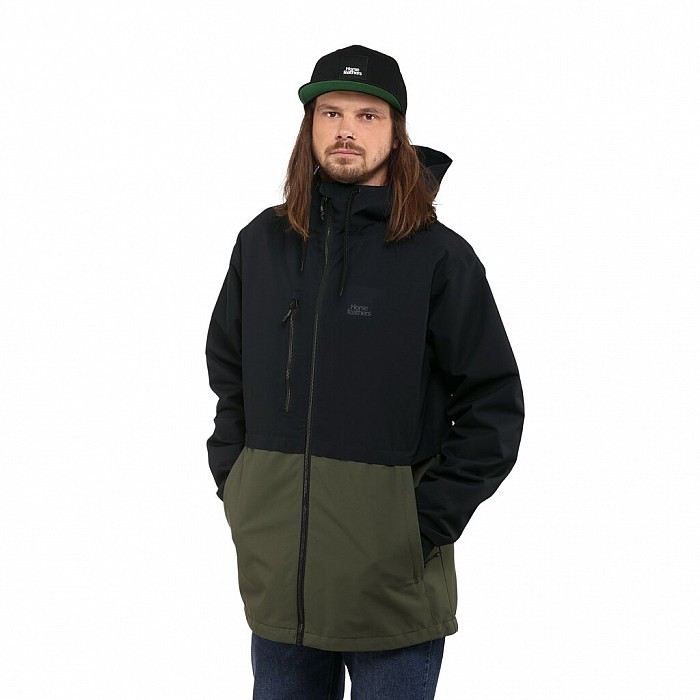 Bunda HORSEFEATHERS CLOSTER II JACKET 22/23 BLACK/GRAPE LEAF