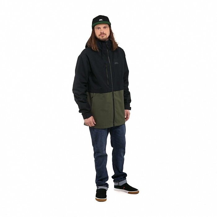 Bunda HORSEFEATHERS CLOSTER II JACKET 22/23 BLACK/GRAPE LEAF