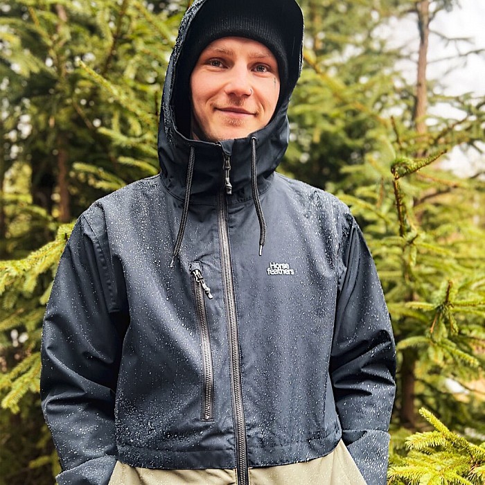 Bunda HORSEFEATHERS CLOSTER II JACKET 22/23 BLACK/GRAPE LEAF