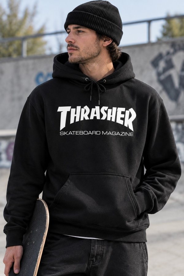 Mikina THRASHER SKATE MAG HOOD BLACK