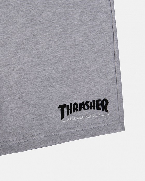 Kraťase THRASHER MAG LOGO P.E. SHORTS GREY
