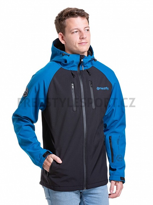 Bunda MEATFLY RASMUSSEN SOFTSHELL JACKET OCEAN BLUE/ BLACK