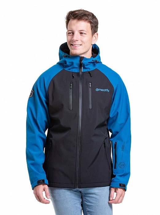 Bunda MEATFLY RASMUSSEN SOFTSHELL JACKET OCEAN BLUE/ BLACK