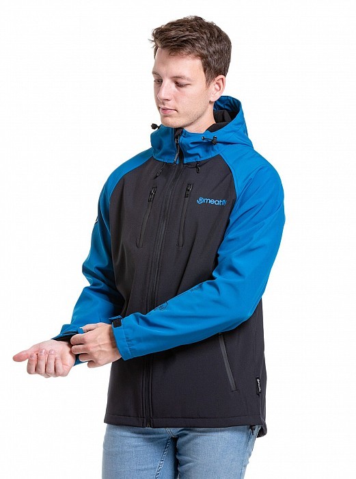 Bunda MEATFLY RASMUSSEN SOFTSHELL JACKET OCEAN BLUE/ BLACK