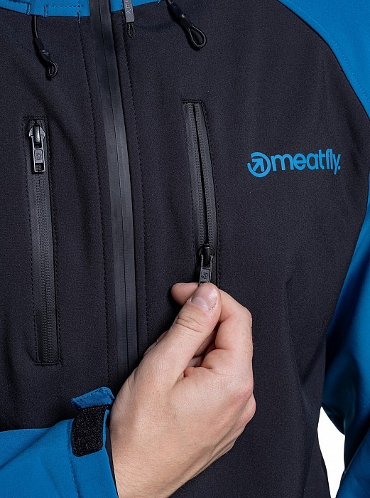 Bunda MEATFLY RASMUSSEN SOFTSHELL JACKET OCEAN BLUE/ BLACK