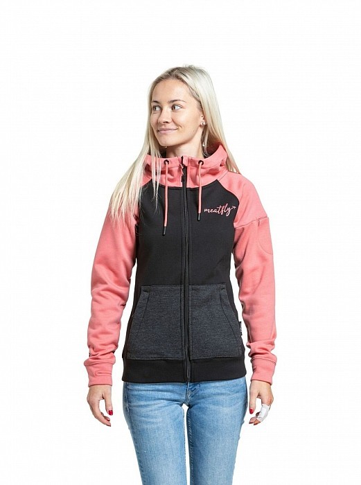 Mikina MEATFLY ALISHA TECHNICAL HOODIE CORAL/BLACK