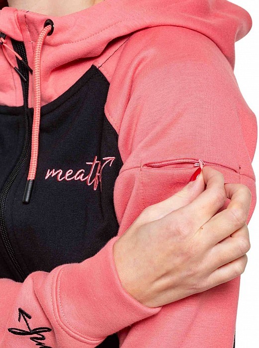 Mikina MEATFLY ALISHA TECHNICAL HOODIE CORAL/BLACK