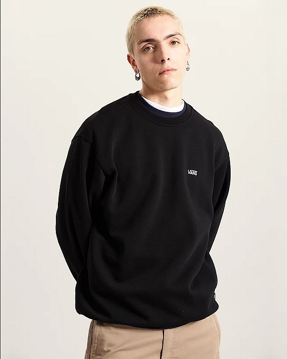 Mikina VANS LEFT CHEST II LOOSE CREW BLACK