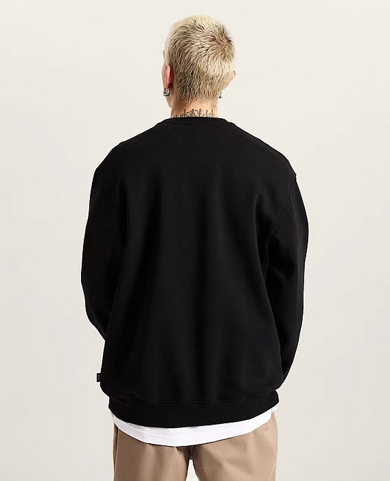 Mikina VANS LEFT CHEST II LOOSE CREW BLACK
