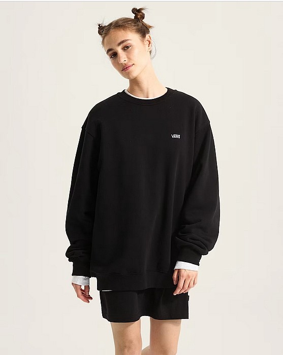 Mikina VANS LEFT CHEST II LOOSE CREW BLACK