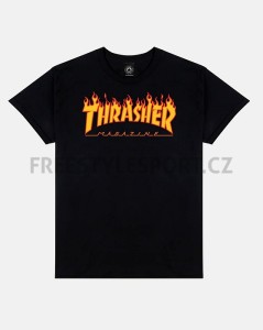 Triko THRASHER FLAME LOGO BLACK