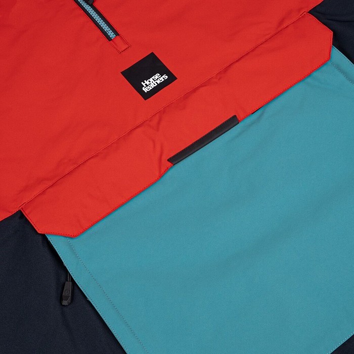 Pánská bunda HORSEFEATHERS SHAW JACKET LAVA/RED OIL BLUE