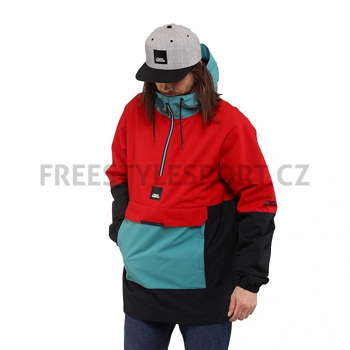 Pánská bunda HORSEFEATHERS SHAW JACKET LAVA/RED OIL BLUE