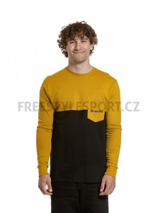 Triko MEATFLY HARVEY LONG SLEEVE MUSTARD/BLACK