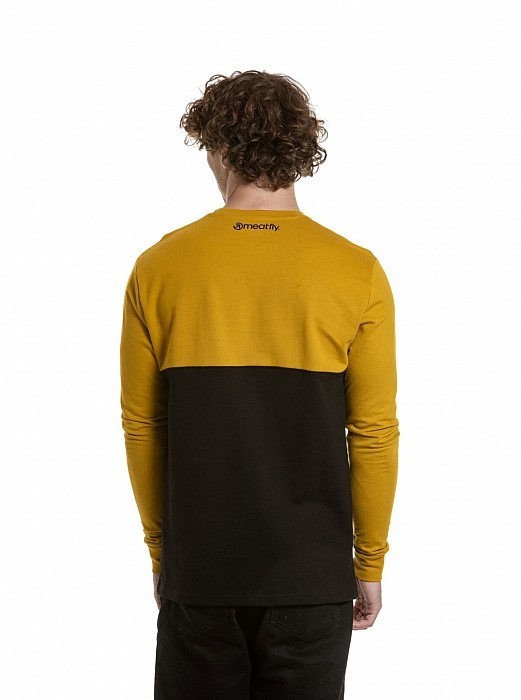 Triko MEATFLY HARVEY LONG SLEEVE MUSTARD/BLACK