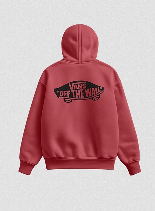 Mikina VANS DOUBLE STANDARD PULLOVER HOODY CRIMSON HAZE