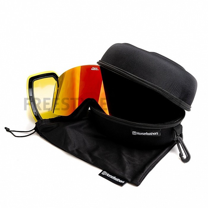 Brýle HORSEFEATHERS COLT BLACK/MIRROR RED
