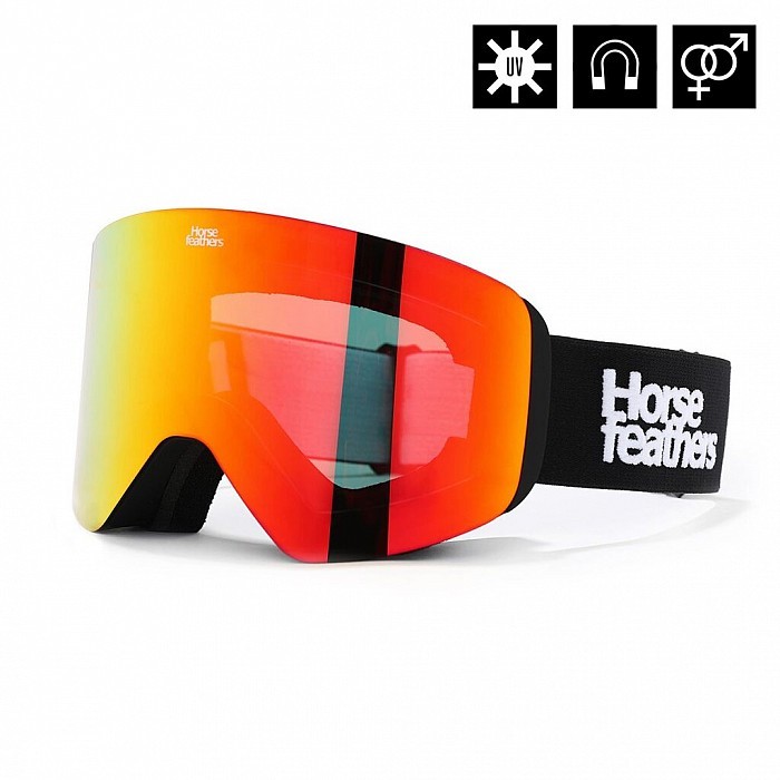 Brýle HORSEFEATHERS COLT BLACK/MIRROR RED
