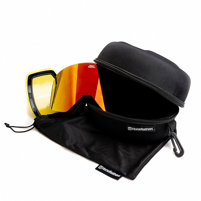 Brýle HORSEFEATHERS COLT BLACK/MIRROR RED