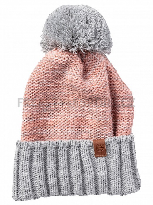 Kulich NUGGET NOMA BEANIE LIGHT GREY/ROSE