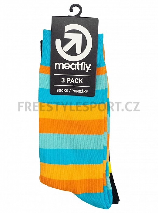Ponožky MEATFLY LEXY SOCK ORANGE STRIPES