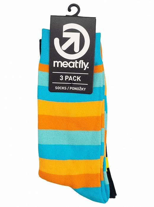 Ponožky MEATFLY LEXY SOCK ORANGE STRIPES