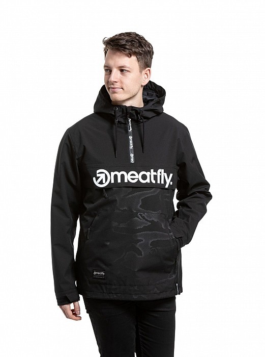 Pánská bunda MEATFLY GAREN MORPH BLACK EMBOSS