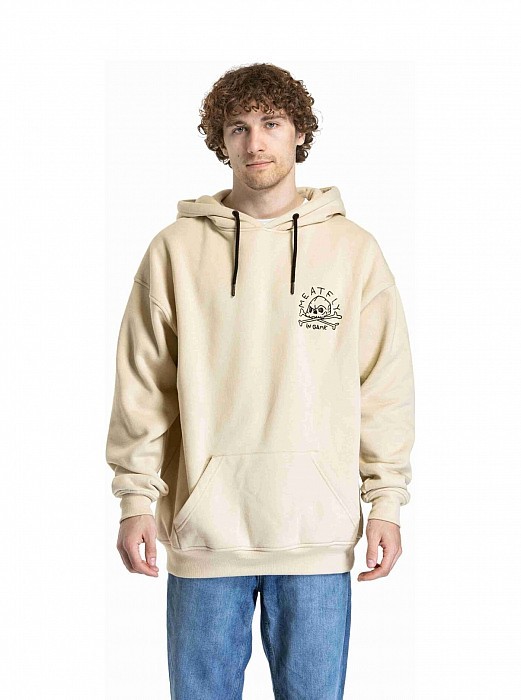 Mikina MEATFLY FRY UNI HOODIE SKULL BEIGE